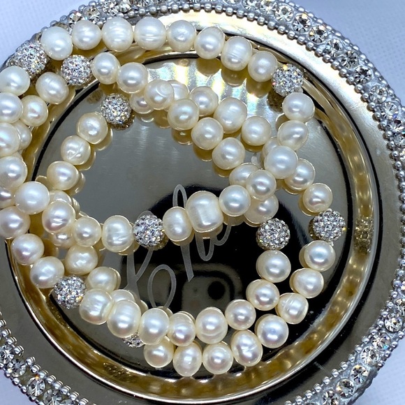 Jewelry - Cultured Pearls with Swarovski Elements Crystals Bracelet